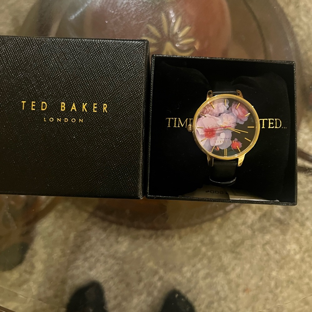 Brand new Ted Baker watch with floral design. Would be a great Christmas press